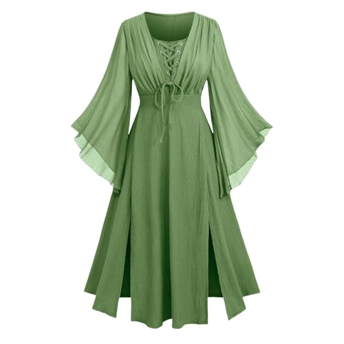 TYUIOP Kleid Damen Festlich Mittelalter Kleidung Renaissance Und Off Shoulder Bluse Gürtel Viktorianisches Kostüm Für Karneval Halloween Leinenkleid Gothic Kleider Große Größen TYUIOP Kleid Damen Festlich Mittelalter Kleidung Renaissance Und Off Shoulder Bluse Gürtel Viktorianisches Kostüm Für Karneval Halloween Leinenkleid Gothic Kleider Große Größen von TYUIOP