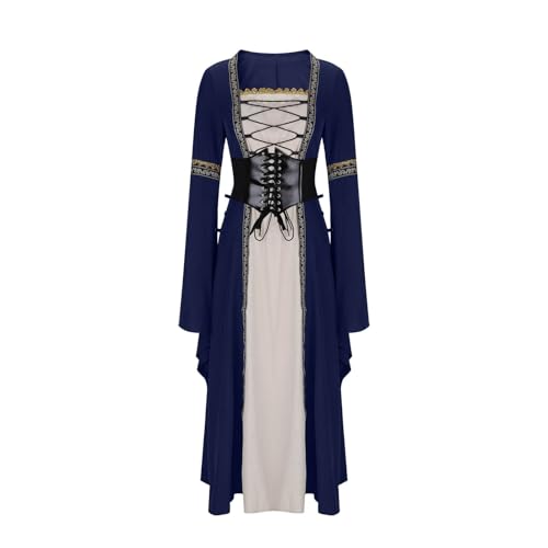 TYUIOP kleider mittelalter kleidung damen renaissance kleid und off shoulder bluse gürtel viktorianisches kostüm für karneval halloween ritterkostüm herren große größen kurzarm gothic lang schwarz TYUIOP kleider mittelalter kleidung damen renaissance kleid und off shoulder bluse gürtel viktorianisches kostüm für karneval halloween ritterkostüm herren große größen kurzarm gothic lang schwarz von TYUIOP