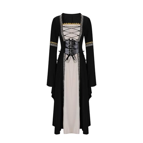 TYUIOP kleider mittelalter kleidung damen renaissance kleid und off shoulder bluse gürtel viktorianisches kostüm für karneval halloween ritterkostüm herren große größen kurzarm gothic lang schwarz TYUIOP kleider mittelalter kleidung damen renaissance kleid und off shoulder bluse gürtel viktorianisches kostüm für karneval halloween ritterkostüm herren große größen kurzarm gothic lang schwarz von TYUIOP