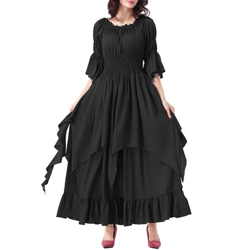TYUIOP sommerkleid damen lang mittelalter kleidung renaissance kleid und off shoulder bluse gürtel viktorianisches kostüm für karneval halloween große größen gothic herren hosen kurz TYUIOP sommerkleid damen lang mittelalter kleidung renaissance kleid und off shoulder bluse gürtel viktorianisches kostüm für karneval halloween große größen gothic herren hosen kurz von TYUIOP