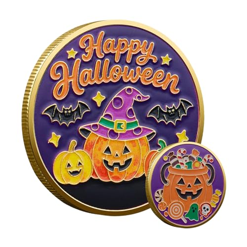 TYUKXJH Teil für Halloween-Sammler, Ornamente aus Metall, Souvenir | Dekoratives Kunstgedenken für und Erwachsene, Schatzsuche, Innendekoration, Sammlung, Ausstellung von TYUKXJH