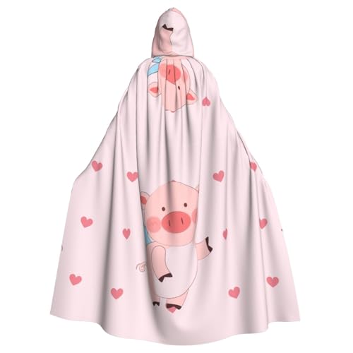 TYUMH Cartoon-Umhang mit fliegendem Schwein, Halloween, Erwachsenen-Kapuzenumhang für Ostern, Rollenspiele, Ostern von TYUMH