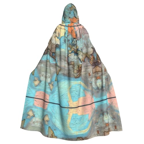 TYUMH Cartoon-Weltkarte Halloween Erwachsene Kapuzenumhang für Ostern Rollenspiele Ostern von TYUMH