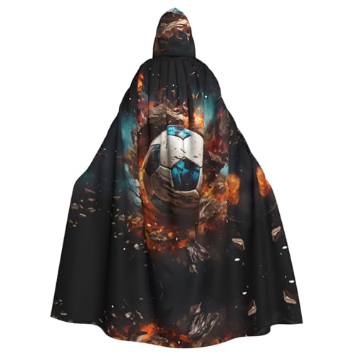 TYUMH Feuerwerkskörper Fußball Halloween Erwachsene Kapuzenumhang für Ostern Rollenspiele Ostern von TYUMH