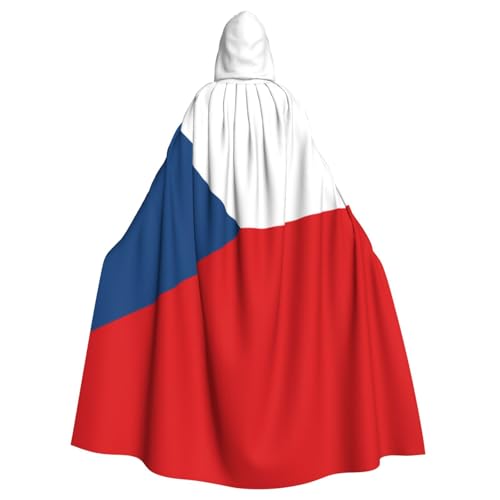 TYUMH Flagge der Tschechischen Republik Halloween Erwachsene Kapuzenumhang für Ostern Rollenspiele Ostern von TYUMH