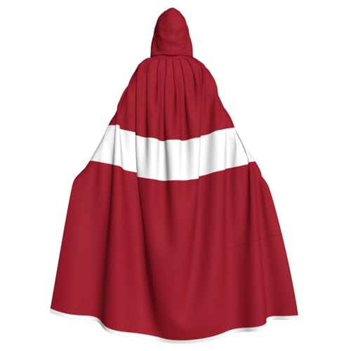 TYUMH Flagge von Lettland, Halloween-Umhang mit Kapuze für Erwachsene, für Ostern, Rollenspiele, Ostern von TYUMH
