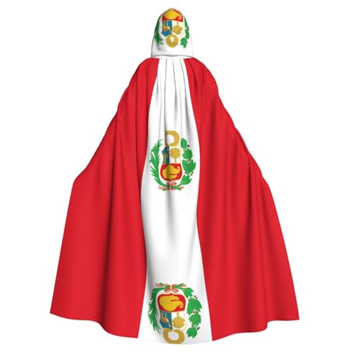 TYUMH Flagge von Peru, Halloween-Umhang mit Kapuze, für Ostern, Rollenspiele, Ostern TYUMH Flagge von Peru, Halloween-Umhang mit Kapuze, für Ostern, Rollenspiele, Ostern von TYUMH