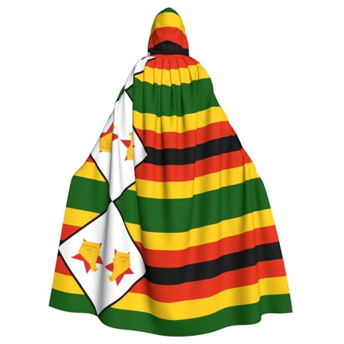 TYUMH Flagge von Simbabwe, Halloween-Umhang mit Kapuze für Erwachsene, für Ostern, Rollenspiele, Ostern von TYUMH