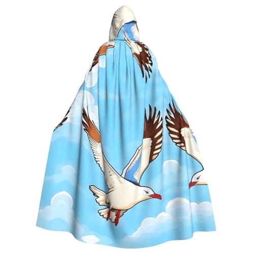 TYUMH Fliegende Möwen Halloween Erwachsene Kapuzenumhang für Ostern Rollenspiele Ostern von TYUMH