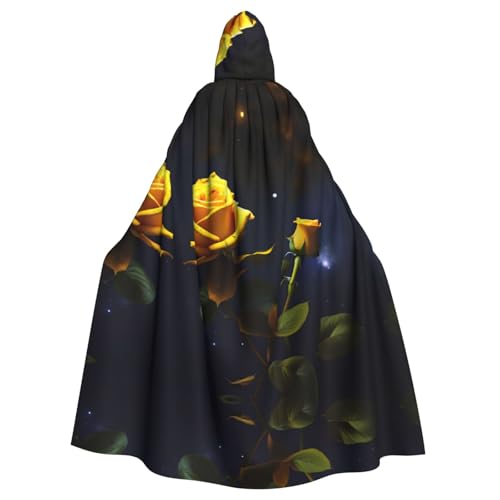 TYUMH Gelbe Rosen Sternennacht Halloween Erwachsene Kapuzenumhang für Ostern Rollenspiele Ostern TYUMH Gelbe Rosen Sternennacht Halloween Erwachsene Kapuzenumhang für Ostern Rollenspiele Ostern von TYUMH