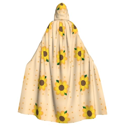 TYUMH Goldener Sonnenblumen-Umhang mit Kapuze für Halloween, Erwachsene, für Ostern, Rollenspiele, Ostern TYUMH Goldener Sonnenblumen-Umhang mit Kapuze für Halloween, Erwachsene, für Ostern, Rollenspiele, Ostern von TYUMH