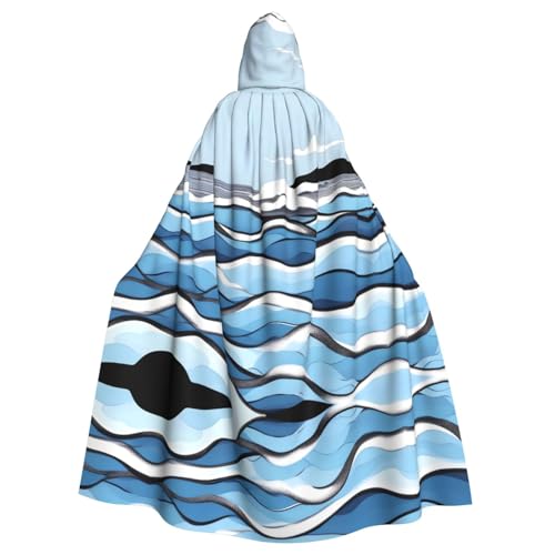 TYUMH Halloween-Umhang mit Kapuze, Wellen auf den Felsen, für Erwachsene, für Ostern, Rollenspiele, Ostern von TYUMH