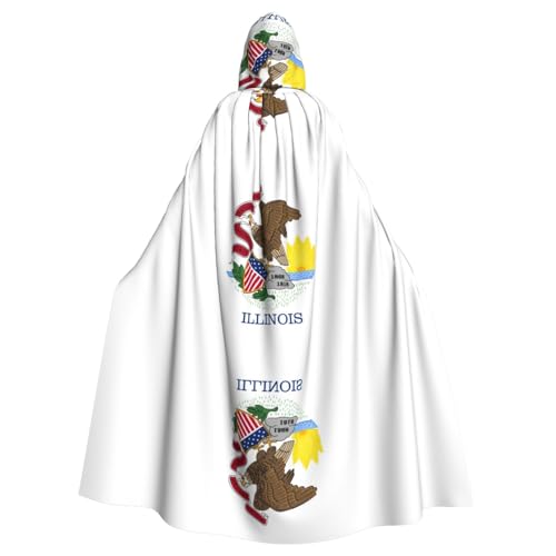 TYUMH Illinois State Flag Halloween Erwachsene Kapuzenumhang für Ostern Rollenspiele Ostern TYUMH Illinois State Flag Halloween Erwachsene Kapuzenumhang für Ostern Rollenspiele Ostern von TYUMH