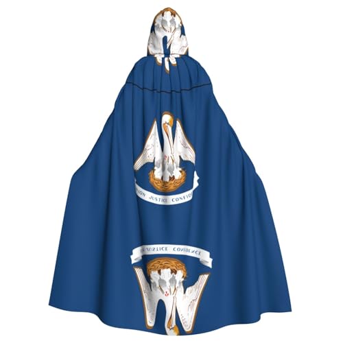 TYUMH Louisiana State Flag Halloween Erwachsene Kapuzenumhang für Ostern Rollenspiele Ostern von TYUMH