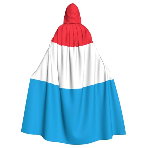TYUMH Luxemburger Flagge, Halloween-Umhang mit Kapuze, für Erwachsene, für Ostern, Rollenspiele, Ostern von TYUMH