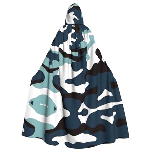 TYUMH Marine-Camouflage-Umhang für Erwachsene, mit Kapuze, für Ostern, Rollenspiele, Ostern TYUMH Marine-Camouflage-Umhang für Erwachsene, mit Kapuze, für Ostern, Rollenspiele, Ostern von TYUMH