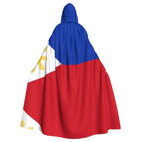 TYUMH Philippinische Flagge, Halloween, Erwachsenen-Kapuzenumhang für Ostern, Rollenspiele, Ostern von TYUMH