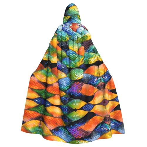 TYUMH Regenbogenfischschuppen-Umhang mit Kapuze für Halloween, Erwachsene, für Ostern, Rollenspiele, Ostern TYUMH Regenbogenfischschuppen-Umhang mit Kapuze für Halloween, Erwachsene, für Ostern, Rollenspiele, Ostern von TYUMH