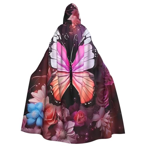 TYUMH Schmetterlinge und Blumen Halloween Erwachsene Kapuzenumhang für Ostern Rollenspiele Ostern TYUMH Schmetterlinge und Blumen Halloween Erwachsene Kapuzenumhang für Ostern Rollenspiele Ostern von TYUMH