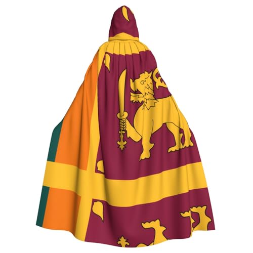 TYUMH Sri Lanka Flagge Halloween Erwachsene Kapuzenumhang für Ostern Rollenspiele Ostern von TYUMH