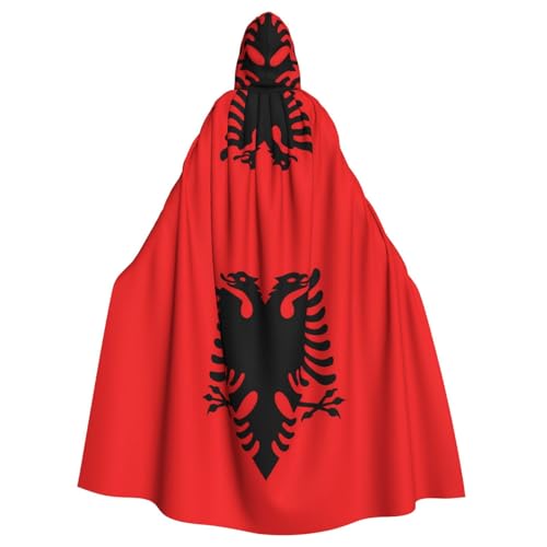 TYUMH Umhang mit Kapuze für Erwachsene, albanische Flagge, Halloween, für Ostern, Rollenspiele, Ostern TYUMH Umhang mit Kapuze für Erwachsene, albanische Flagge, Halloween, für Ostern, Rollenspiele, Ostern von TYUMH