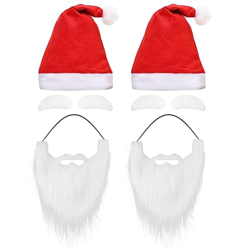 TYXHXTF Weihnachtsmütze, Weihnachtsmann Bart, Weihnachtsmann Kostüm Accessoires für Erwachsene Unisex für Weihnachten TYXHXTF Weihnachtsmütze, Weihnachtsmann Bart, Weihnachtsmann Kostüm Accessoires für Erwachsene Unisex für Weihnachten von TYXHXTF