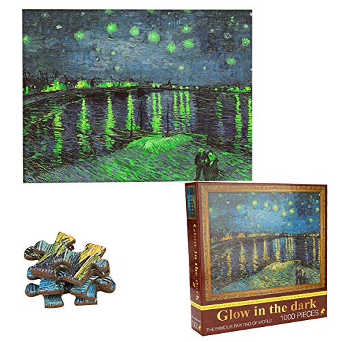 TYXSHIYE 1000 Teile Van Gogh Puzzle, Museum Puzzle Licht Puzzle für Erwachsene, 70x50cm 2mm Karton Puzzle - Familienpuzzle Verringerter Druck Schwieriges Puzzle Rahmen Puzzle für Kinder Erwachsene von TYXSHIYE