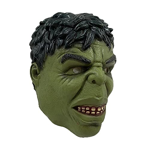 TZLCOS Hulk Deluxe Reality Show Latex Helm Maske Vollgesichtsmaske Cosplay Requisite Halloween Party Kostüm Zubehör (Grün) von TZLCOS