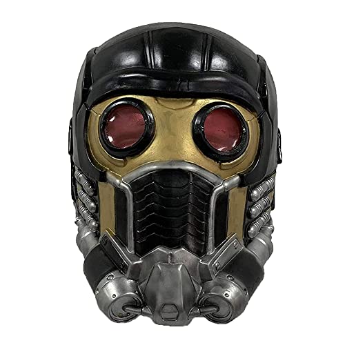 TZLCOS Star-Lord Helm Latex Maske Halloween Party Luxus Realität Cosplay Kostüm Zubehör Schwarz, Einheitsgröße von TZLCOS