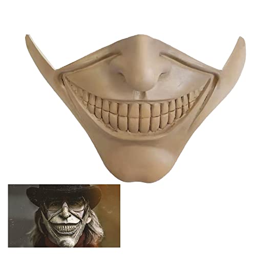 TZLCOS Black Phone 2022 Horror Movie Predator Deluxe Reality Show Latex Mask Halloween Kostüm Zubehör Requisiten Grau (halbe Maske), Einheitsgröße von TZLCOS