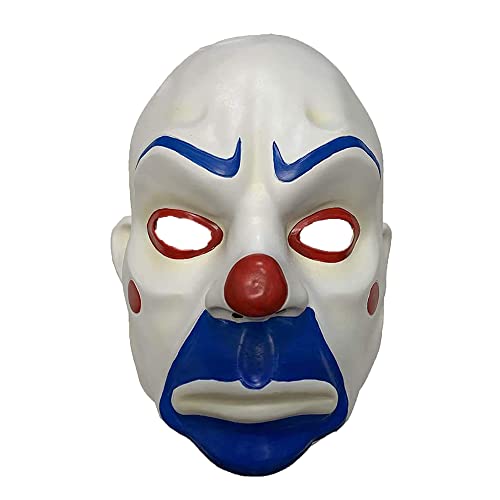 TZLCOS Clown Maske Latex Clown Super Villain Luxus Reality Show Cosplay Zubehör Halloween Kostüm Requisiten Blau, Einheitsgröße von TZLCOS