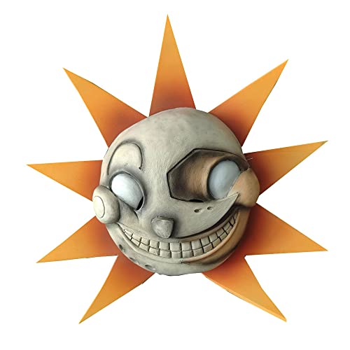 TZLCOS Security Breach Sun and Moon Clown Mask FNAF Sundrop Moondrop Cosplay Prop Halloween Costume (Orange), TZL-MK-058 von TZLCOS