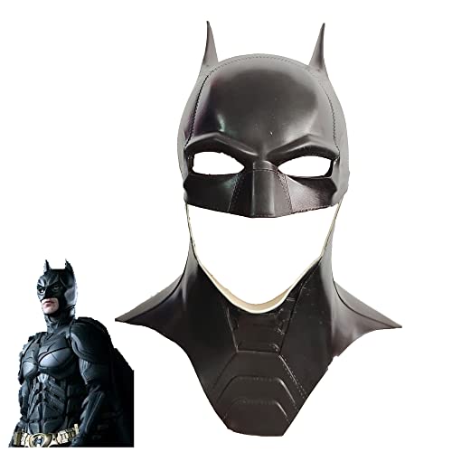 TZLCOS Superhero Bat-Man Mask Latex 2022 Movie Bruce Wayne Helmet Halloween Masquerade Cosplay Prop Costume Accessories (long) von TZLCOS
