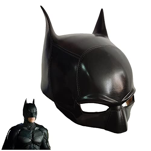 TZLCOS Superhero Bat-Man Mask Latex 2022 Movie Bruce Wayne Helmet Halloween Masquerade Cosplay Prop Costume Accessories (shortest) von TZLCOS