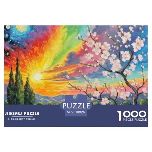 1000 Teile Puzzle Erwachsene, Impossible Geschicklichkeitsspiel Für Die Ganze Familie, Farbenfrohes Legespiel - Aprikosenblüte, Home Dekoration 38x26cm/1000pcs von TZOVPCDFA
