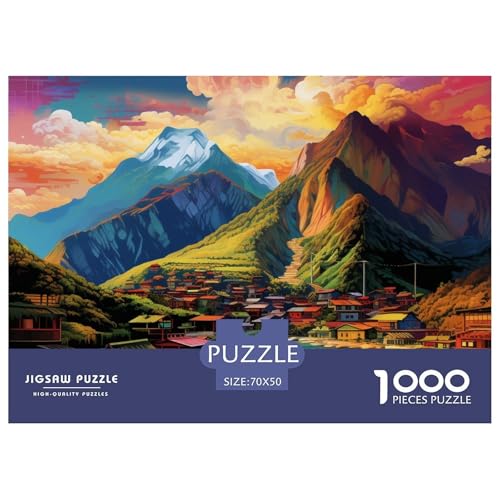 1000 Teile Puzzle Erwachsene, Impossible Geschicklichkeitsspiel Für Die Ganze Familie, Farbenfrohes Legespiel - Dörfer, Home Dekoration 70x50cm/1000pcs 1000 Teile Puzzle Erwachsene, Impossible Geschicklichkeitsspiel Für Die Ganze Familie, Farbenfrohes Legespiel - Dörfer, Home Dekoration 70x50cm/1000pcs von TZOVPCDFA