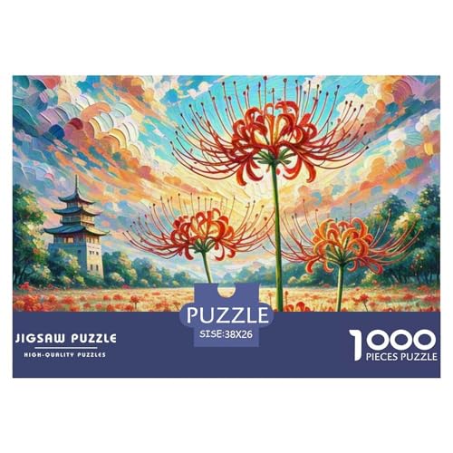 1000 Teile Puzzle Für Erwachsene Und Ältere Kinder Manjusaka– Lagerfeuer-Aktivität Puzzle Für Männer Und Frauen – Buntes Spielzeug Für Kinder Von 8-12 Jahren – LandschaftsmalerieFamilienspiel 38x26 von TZOVPCDFA