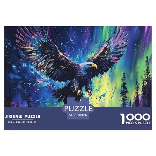 Adler1000 Teile, Premium Quality, Für Erwachsene Und Kinder Ab 12 Jahren Puzzle, Farbig （Painted Aurora） 38x26cm/1000pcs von TZOVPCDFA