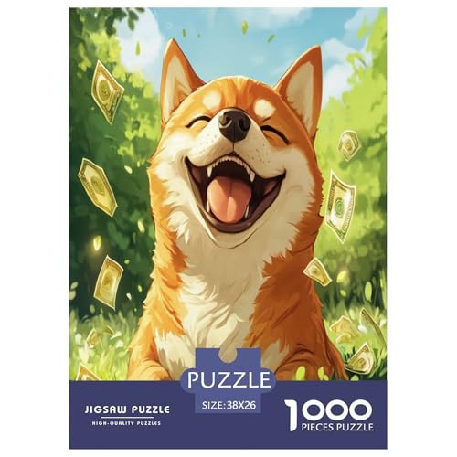 Akita Hund Puzzle 1000-teilige Schwer Puzzle Spielzeug Pädagogisches Spiel Impossible Herausforderungsspielzeug Für Erwachsene Und Kinder in Bewährter 38x26cm/1000pcs von TZOVPCDFA