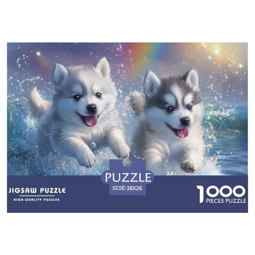 Alaskanische Malamute– Puzzle 1000 Teile, Geschicklichkeitsspiel Für Die Ganze Familie, Buntes Legespiel, Erwachsenenpuzzle Ab 14 Jahren（Realistic Simulation） 38x26cm/1000pcs von TZOVPCDFA