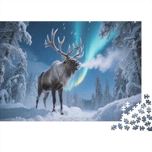 Alce Puzzlesc 1000 Teile Pragser Erwachsene Nordlichter ImpossiblePuzzle Für Die Ganze Familie Wohndekoration 1000pcs (75x50cm) von TZOVPCDFA