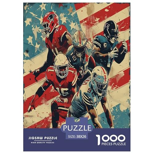 America Fußball Puzzle 1000 Teile Schwer Puzzle Spielzeug Pädagogisches Spiel Impossible Herausforderungsspielzeug Für Erwachsene Kinder 38x26cm/1000pcs von TZOVPCDFA