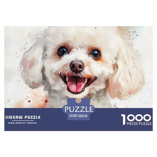 Bichon Frise– Puzzle 1000 Teile, Geschicklichkeitsspiel Für Die Ganze Familie, Buntes Legespiel, Erwachsenenpuzzle Ab 14 Jahren（pet Dog） 38x26cm/1000pcs von TZOVPCDFA