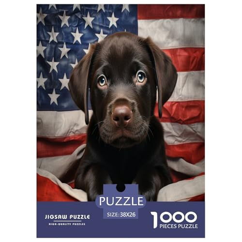 Bilder von Labrador Puzzles 1000 Teile Schwer Puzzle Spielzeug Lernspiel Impossible Herausforderungsspielzeug Für Erwachsene Kinder 38x26cm/1000pcs von TZOVPCDFA