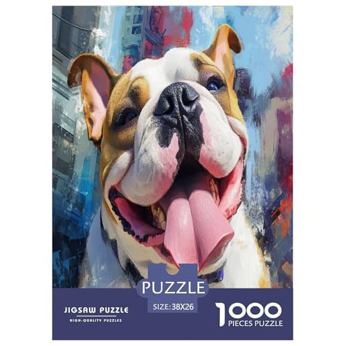 Bulldog Puzzles 1000 Teile Schwer Puzzle Spielzeug Pädagogisches Spiel Impossible Herausforderungsspielzeug Für Erwachsene Und Kinder in Bewährter 38x26cm/1000pcs von TZOVPCDFA