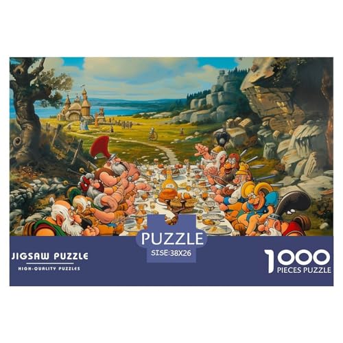 Campingplätze1000 Teile, Premium Quality, Für Erwachsene Und Kinder Ab 12 Jahren Puzzle, Farbig （Middle Ages） 38x26cm/1000pcs von TZOVPCDFA