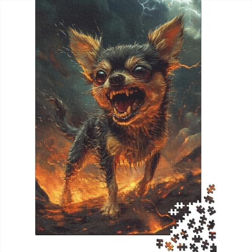 Chihuahua Puzzle 1000-teilige Schwer Puzzle Spielzeug Pädagogisches Spiel Impossible Herausforderungsspielzeug Für Erwachsene Und Kinder in Bewährter 1000pcs (75x50cm) von TZOVPCDFA