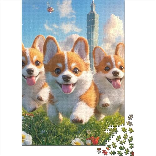 Corgi Puzzles 1000 Teile Schwer Puzzle Spielzeug Pädagogisches Spiel Impossible Herausforderung Spielzeug Für Erwachsene Und Kinder in Bewährter 1000pcs (75x50cm) von TZOVPCDFA