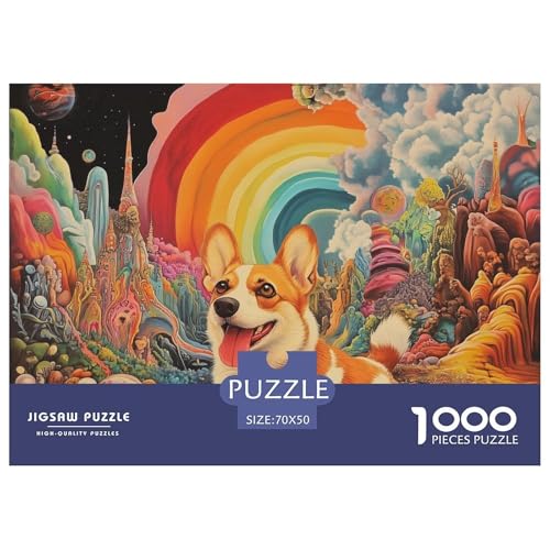 Corgi1000-teiliges Puzzle Für Erwachsene, Pet HundAnspruchsvolles Puzzle, Perfekt Für Spieleabende, Fertige Größe Ist 70x50cm/1000pcs von TZOVPCDFA