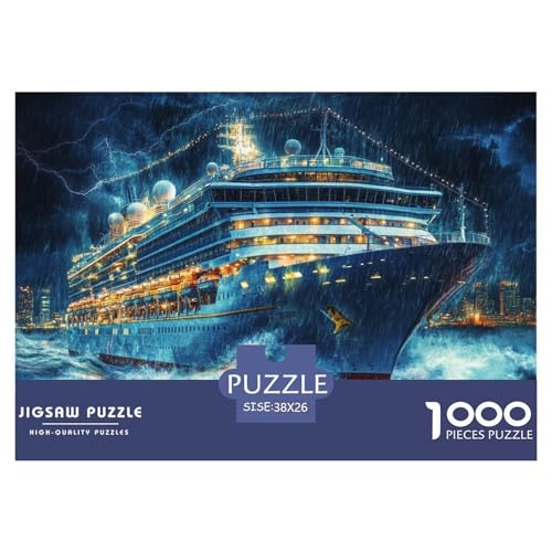 Cruise Ship 1000 Teile, Premium Quality, Für Erwachsene Und Kinder Ab 12 Jahren Puzzle, Farbig （Vessels） 38x26cm/1000pcs von TZOVPCDFA